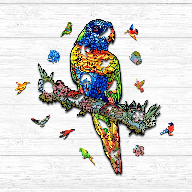 Parrot Wooden Jigsaw Puzzle - aimpuzzle