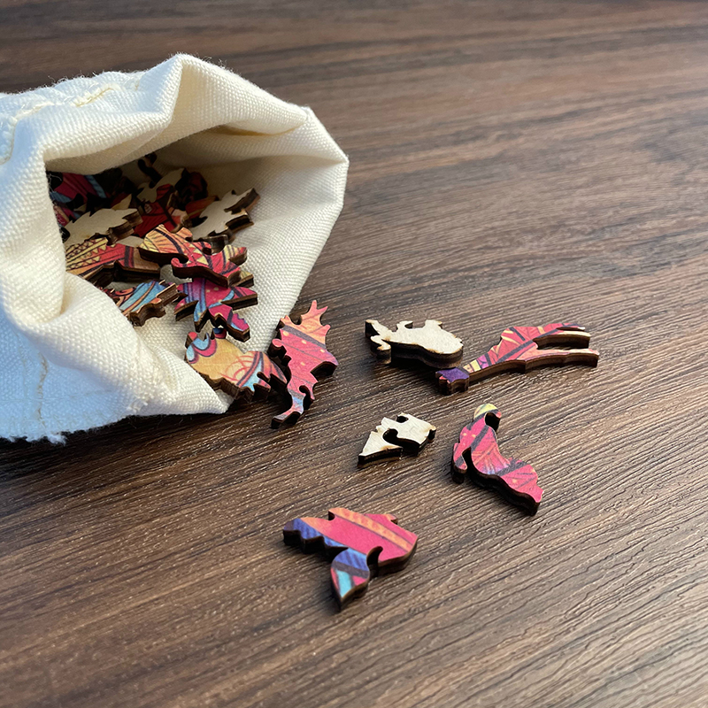 Blue elephant Wooden Jigsaw Puzzle - aimpuzzle