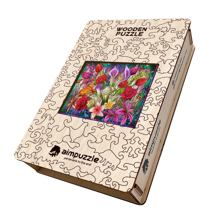 Flower Window Wooden Jigsaw Puzzle - aimpuzzle