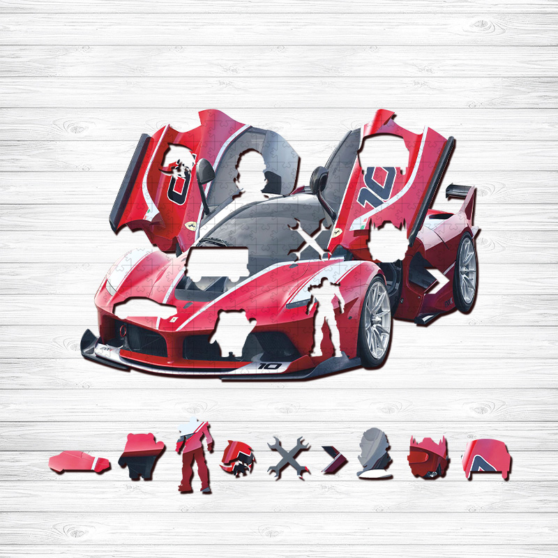 Ferrari Wooden Jigsaw Puzzle - aimpuzzle