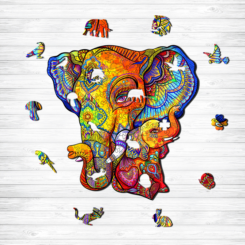 Elephant Wooden Jigsaw Puzzle - aimpuzzle