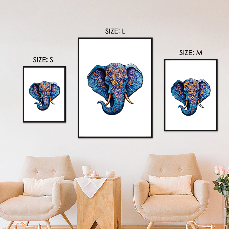 Elephant Head Wooden Jigsaw Puzzle - aimpuzzle