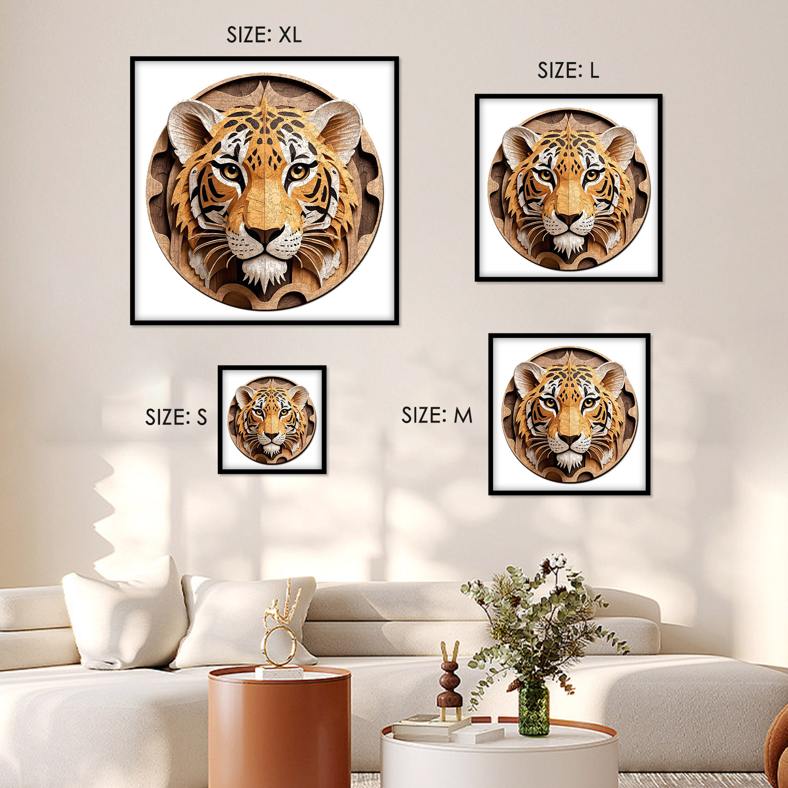 Tiger 3D Vision Wooden Jigsaw Puzzle - aimpuzzle