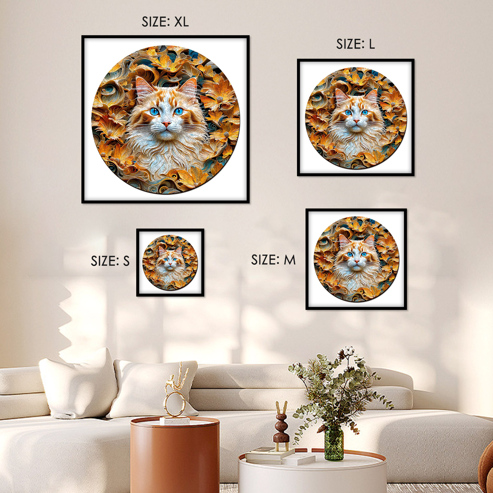 Cat 3D Vision Wooden Jigsaw Puzzle - aimpuzzle