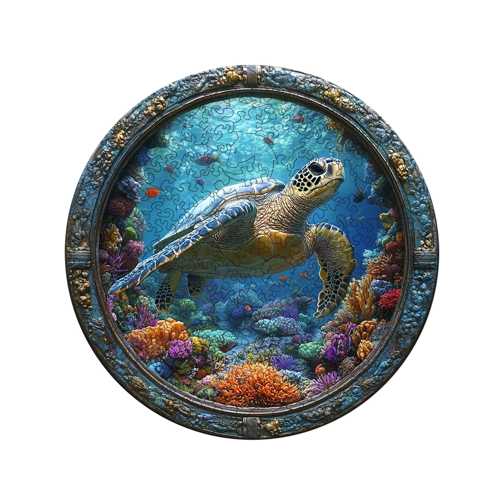 Turtle 3D Vision Wooden Jigsaw Puzzle - aimpuzzle