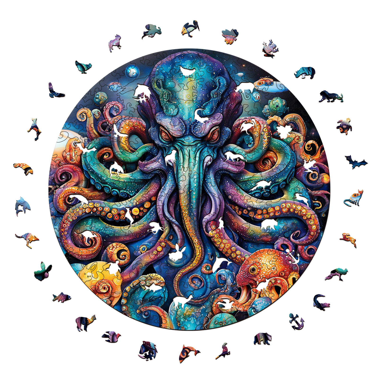 Octopus 3D Vision Wooden Jigsaw Puzzle - aimpuzzle